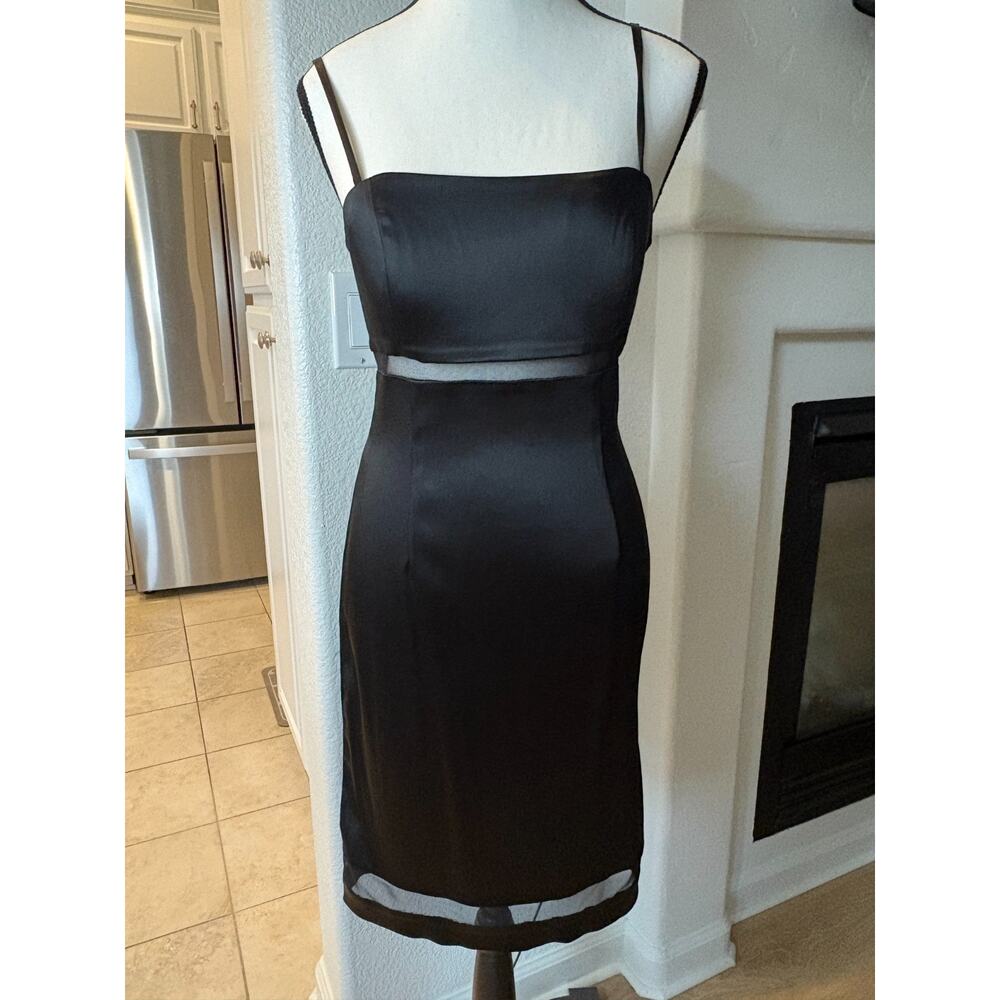 Calvin Klein spaghetti strap black sheath/cocktail dress size 4